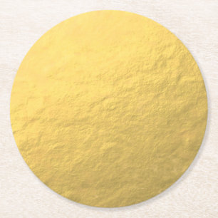 Elegant Gold Foil bedrukt Ronde Kartonnen Onderzetter