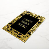 Elegant Gold Foil Blank Kaart met barokke Lijst (Gedraaid)