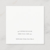 Elegant  Gold Foil Blauwgroen Turquoise Mandala Vierkante Visitekaartje (Achterkant)