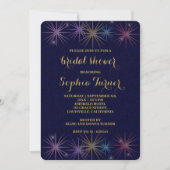 Elegant Gold Foil Blue Glitter Vrijgezellenfeest Kaart (Voorkant)
