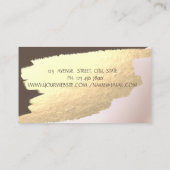 Elegant Gold Foil Brush Stroke, Mixer Sunflower Visitekaartje (Achterkant)