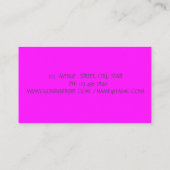 Elegant Gold Foil Brush Stroke, roze fluorescerend Visitekaartje (Achterkant)