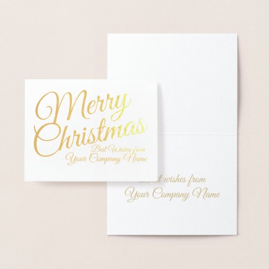 Elegant Gold Foil Business-kerstfeestkaart Folie Kaarten (Display)