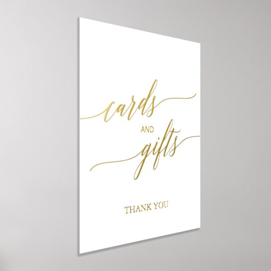 Elegant Gold Foil Calligrafie-Kaarten en cadeaus Folie Afdrukken (Laagn)