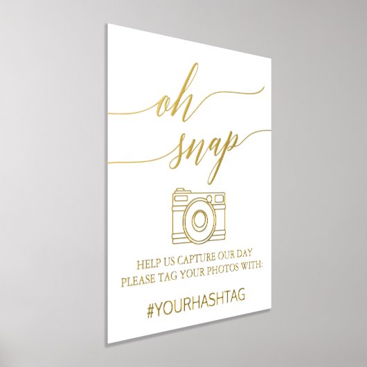 Elegant Gold Foil Calligrafie Oh Snap Folie Afdrukken (Laagn)