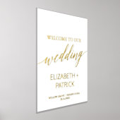 Elegant Gold Foil Calligraphy Weddenschap Welkom Folie Afdrukken (Laagn)