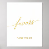 Elegant Gold Foil Calligraphy Wedding Favors Folie Afdrukken (Voorkant)