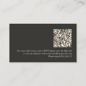 Elegant Gold Foil Charcoal Minimalist Wedding RSVP Informatiekaartje (Achterkant)