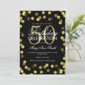 Elegant Gold Foil Confetti 50e verjaardag Kaart (Staand voorkant)