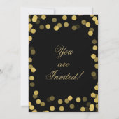 Elegant Gold Foil Confetti 50e verjaardag Kaart (Achterkant)