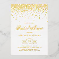 Elegant Gold Foil Confetti Stip Vrijgezellenfeest