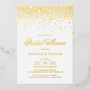 Elegant Gold Foil Confetti Stip Vrijgezellenfeest Folie Uitnodiging