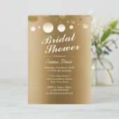 Elegant Gold Foil Confetti Stip Vrijgezellenfeest Kaart (Staand voorkant)