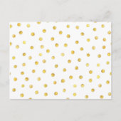 Elegant Gold Foil Confetti Stippen Briefkaart (Voorkant)