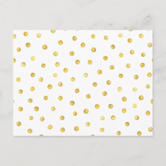 Elegant Gold Foil Confetti Stippen Briefkaart (Voorkant)