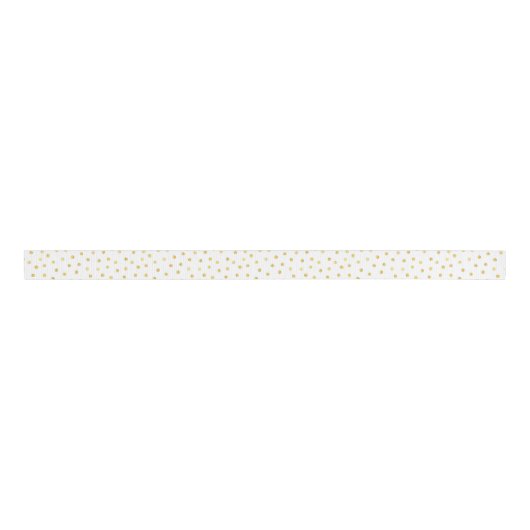 Elegant Gold Foil Confetti Stippen Grosgrain Lint (Voorkant)