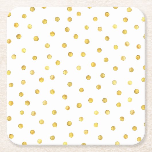 Elegant Gold Foil Confetti Stippen Kartonnen Onderzetters (Voorkant)
