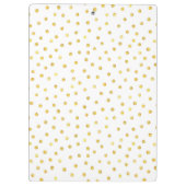 Elegant Gold Foil Confetti Stippen Klembord (Achterkant)