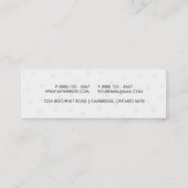 Elegant Gold Foil Confetti Stippen Mini Visitekaartje (Achterkant)