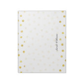 Elegant Gold Foil Confetti Stippen Notitieblok (Linkerzijde)