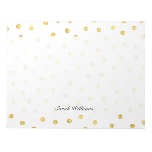 Elegant Gold Foil Confetti Stippen Notitieblok (Voorkant)