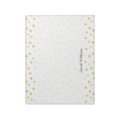 Elegant Gold Foil Confetti Stippen Notitieblok (Linkerzijde)