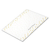 Elegant Gold Foil Confetti Stippen Notitieblok (Schuin)