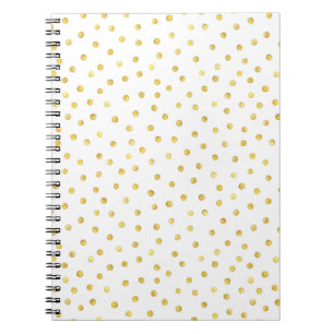 Elegant Gold Foil Confetti Stippen Notitieboek