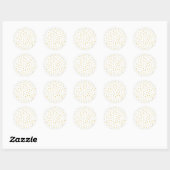 Elegant Gold Foil Confetti Stippen Ronde Sticker (Vel)