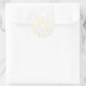 Elegant Gold Foil Confetti Stippen Ronde Sticker (Tas)