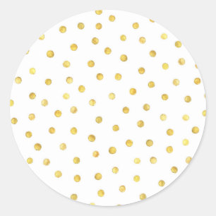 Elegant Gold Foil Confetti Stippen Ronde Sticker