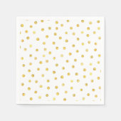 Elegant Gold Foil Confetti Stippen Servet (Voorkant)