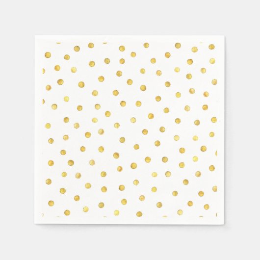 Elegant Gold Foil Confetti Stippen Servet (Voorkant)