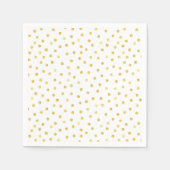 Elegant Gold Foil Confetti Stippen Servetten (Voorkant)