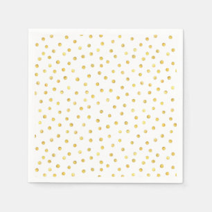 Elegant Gold Foil Confetti Stippen Servetten