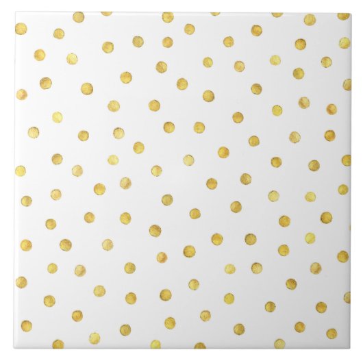 Elegant Gold Foil Confetti Stippen Tegeltje (Voorkant)