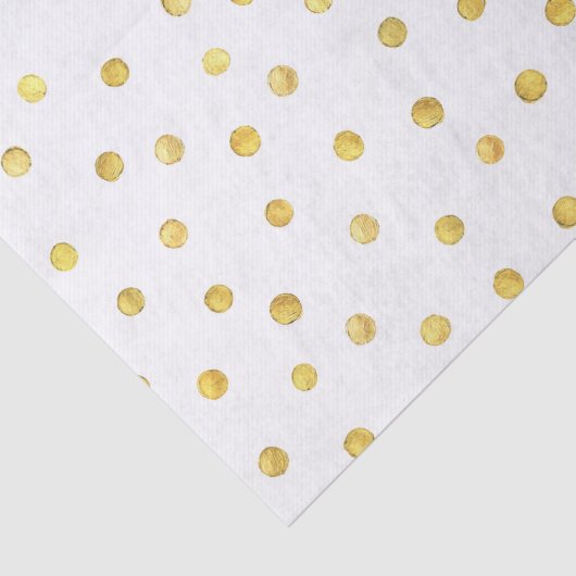 Elegant Gold Foil Confetti Stippen Tissuepapier (Detail)