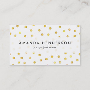 Elegant Gold Foil Confetti Stippen Visitekaartje