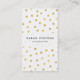 Elegant Gold Foil Confetti Stippen Visitekaartje
