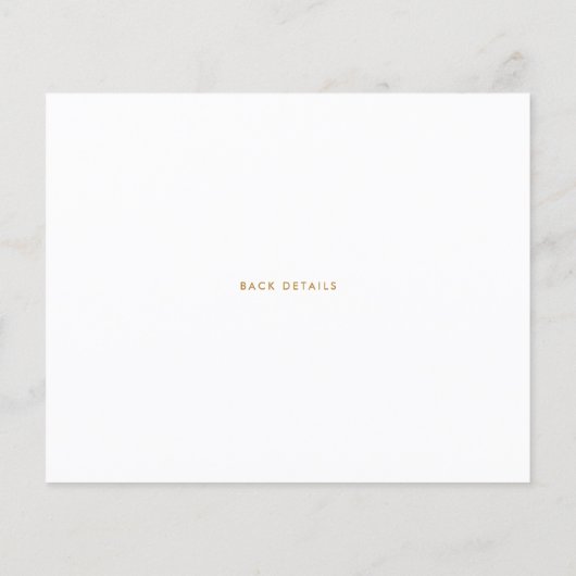 Elegant Gold Foil Confetti White Save the Date (Achterkant)
