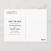 Elegant Gold Foil Confetti White Save the Date Briefkaart (Achterkant)