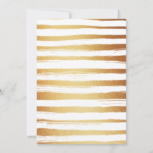 Elegant Gold Foil Cross & Foliage Christening Kaart (Achterkant)