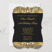 Elegant Gold Foil Damask Black Diamond Birthday 2 Kaart (Voorkant)