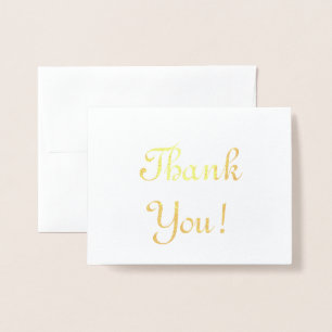 Elegant Gold Foil: "Dank je!" Kaart