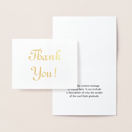 Elegant Gold Foil: "Dank je!" Kaart (Display)