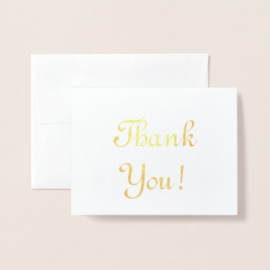 Elegant Gold Foil: "Dank je!" Kaart (Voorkant met envelop)