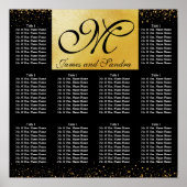 Elegant Gold Foil en Black Poster (Voorkant)