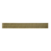 Elegant Gold Foil en Black Stripe Pattern Satijnen Lint (Voorkant)