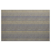 Elegant Gold Foil en Blue Stripe Pattern Stof (Yard (91,4 cm))