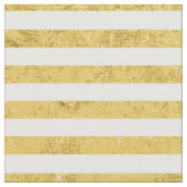 Elegant Gold Foil en White Stripe Pattern Stof (Close Up)